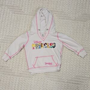 Disney Princess Kids Hoodie - White with Pink Trim